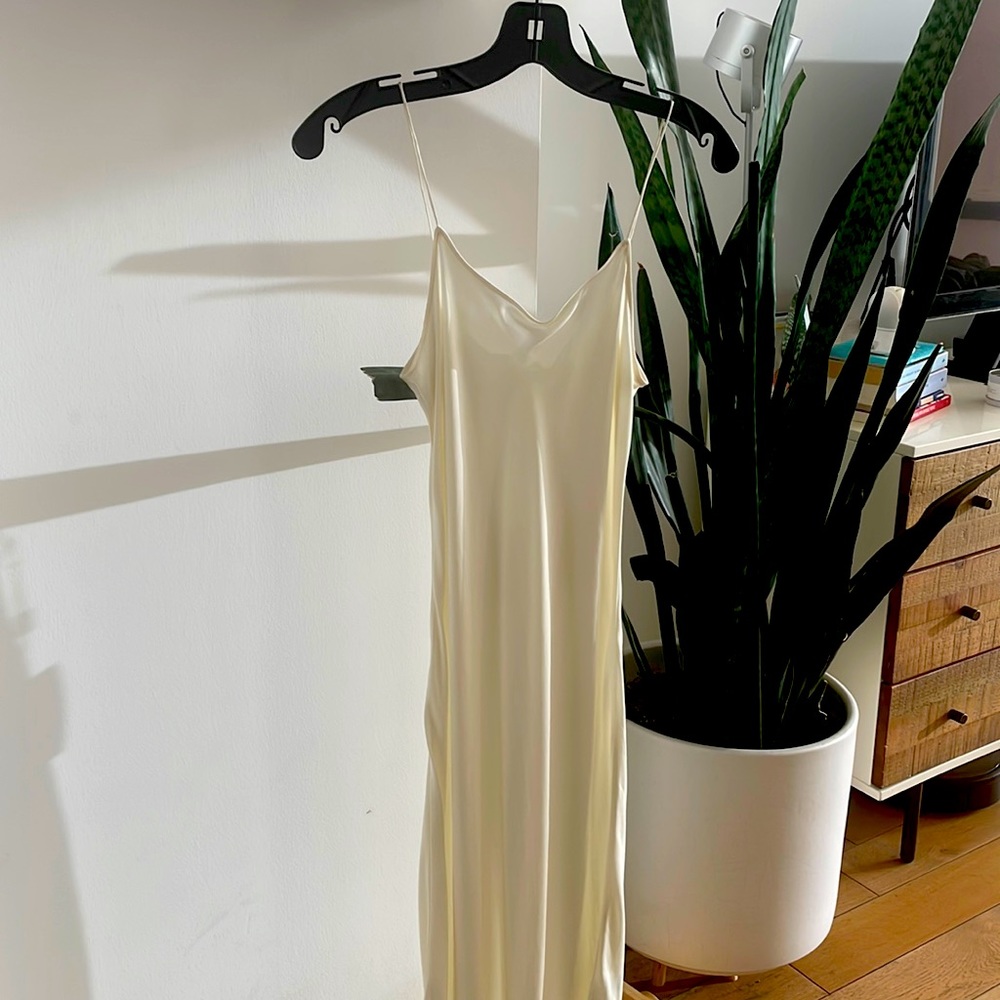 Off white/crème Helmut Lang slip dress in P